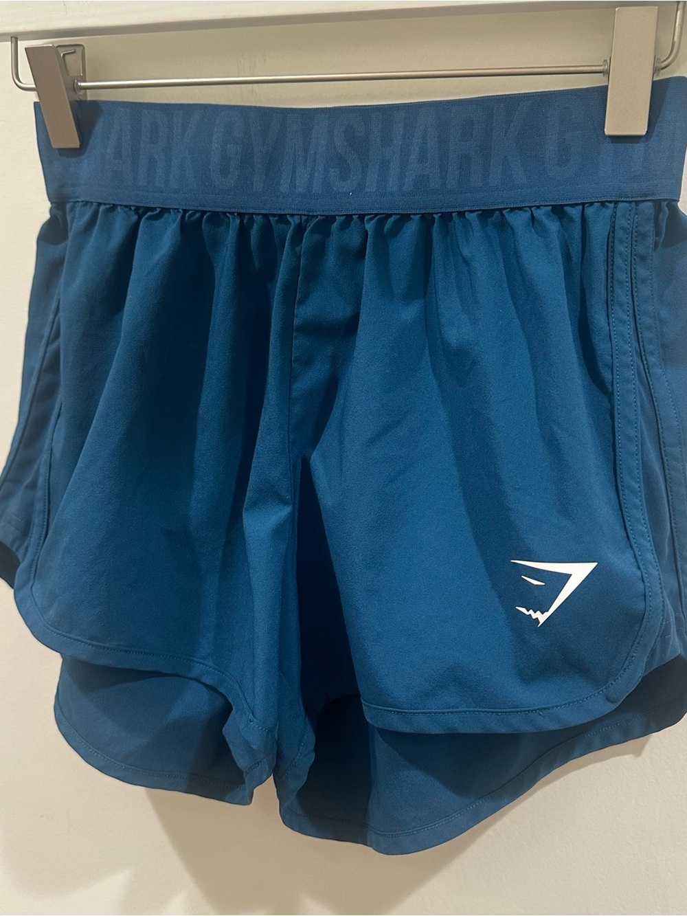 Gymshark Women's Teal High-Waist Training Shorts